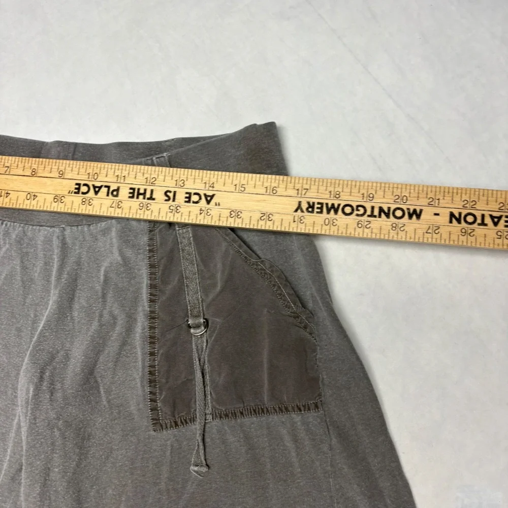 Wet Seal Womens Gray Wide Leg Gaucho Culotte Pants Utility Pockets Y2K Small